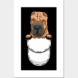 Funny Shar Pei Pocket Dog Posters and Art